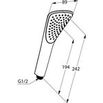 Kludi Handbrause FIZZ 8 l/min, 1-strahlig chrom