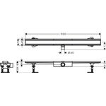 HG Duschrinne RainDrain Compact Komplettset 900mm