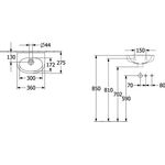 V&B Handwaschbecken O.NOVO 360x275mm mit ÜL weiß Ceramic Plus