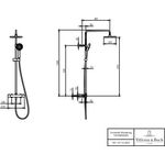 V&B Duschsystem UNIVERSAL SHOWERS 278x576x1096mm chrom