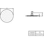 V&B Regenbrause UNIVERSAL SHOWERS Deckenm rd 200x200x51mm 11,5 l/min chr