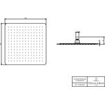 V&B Regenbrause UNIVERSAL SHOWERS Deckenm ec 300x300x51mm 19,7 l/min chr