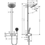 HG Showerpipe 260 2jet PULSIFY mit Brausethermostat brushed bronze