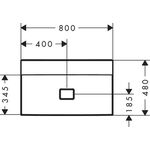 HG Waschtisch Xevolos E o HL o ÜL SmartClean 800x480mm weiß