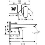 HG Fertigmontageset LOGIS f UP 2-Loch-Waschtischmischer ma-sw