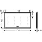 HG Spiegel Xarita E m kapa B-sensor mwe 1200x700x50mm 128 W