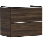 HG Waschtischunterschrank Xelu Q 780x605x475mm NB dunkel Griff mattweiß