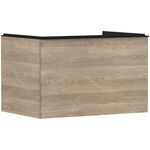HG Waschtischunterschrank Xelu Q 780x485x550mm Ei natur Griff mattschwarz
