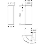 HG Halbhochschrank Xelu Q 1065x400x370mm we hgl Griff mattweiß