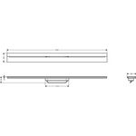 HG Fertigset AXOR Drain Duschr 90cm z Wandmontage brushed nickel