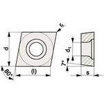 Wendeschneidplatte CCMW 09T308 KH05 Bearb.Guss PROMAT - VPE: 10