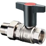 OV Knebelgriff-Kugelhahn Optibal u Verschr. m AG PN 16 MS DN 32 1 1/4Zoll IG