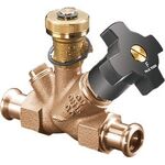 OV Freistromventil Aquastrom F IG/IG PN 16, Pressanschlüsse d= 22mm