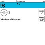 Unterlegscheibe DIN 93 Lappen 10,5 A 4 25 Stück - VPE: 25