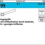 Kegelgriff DIN 99 N 125 M16 A 2 geneigte Griffachse 1 Stück