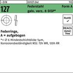 Federring DIN 127 A 3 Federstahl galv.verz. 8 DiSP 1000 Stück - VPE: 1000