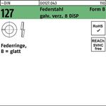 Federring DIN 127 B 16 Federstahl galv.verz. 8 DiSP 250 Stück - VPE: 250
