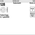 Federring DIN 128 A 6 Federstahl 1000 Stück - VPE: 1000