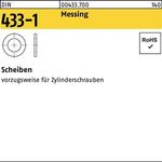 Scheibe DIN 433-1 10,5x18x1,6 Messing 100 Stück - VPE: 100