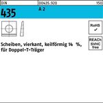 I-Scheibe DIN 435 vierkant keilförmig 22 A 2 Neigung 14% 10 Stück - VPE: 10