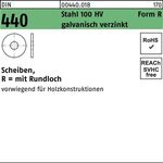 Scheibe DIN 440/ISO 7094 FormR R 17,5x 56x5 Stahl 100 HV galv.verz. 50St. - VPE: 50