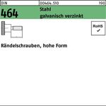 Rändelschraube DIN 464 hohe FormM6x 35 Stahl galv.verz. 25 Stück - VPE: 25