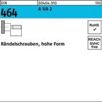 Rändelschraube DIN 464 hohe FormM5x 8 A 1/A 2 25 Stück - VPE: 25