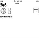 Schlitzmutter DIN 546 M3 Stahl 1000 Stück - VPE: 1000