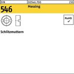 Schlitzmutter DIN 546 M5 Messing 100 Stück - VPE: 100