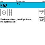 Vierkantmutter DIN 562 niedrige FormM5 A 4 100 Stück - VPE: 100