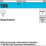 Ringschraube DIN 580 M10 A 4 1 Stück