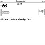 Rändelschraube DIN 653 niedrige FormM5x 16 Stahl 50 Stück - VPE: 50