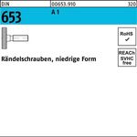 Rändelschraube DIN 653 niedrige FormM5x 12 A 1 10 Stück - VPE: 10