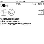 Verschlußschraube DIN 906 Innen-6kt R 1/2 Stahl 50 Stück - VPE: 50