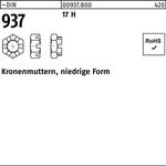 Kronenmutter DIN 937 niedrige FormM6 17 H 100 Stück - VPE: 100