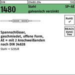 Spannschloss DIN 1480 offen 2Anschweißenden SP-AE M36 Stahl galv.verz. 1St.