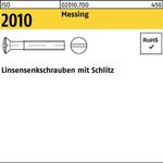 Linsensenkschraube ISO 2010 Schlitz M6x 100 Messing 100 Stück - VPE: 100
