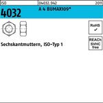 Sechskantmutter ISO 4032 M12 A 4 BUMAX109 50 Stück BUFAB - VPE: 50