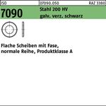 Unterlegscheibe ISO 7090 Fase 6 Stahl 200 HV galv.verz. sw 1000St. - VPE: 1000