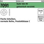Unterlegscheibe ISO 7091 20 Stahl 100 HV galv.verz. 100 Stück - VPE: 100