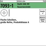 Unterlegscheibe ISO 7093-1 36 Stahl 200 HV feuerverz. 25 Stück - VPE: 25