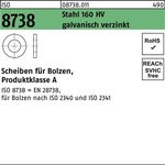 Scheibe ISO 8738 f.Bolzen 33 Stahl 160 HV galv.verz. 100 Stück - VPE: 100