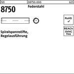 Spiralspannstift ISO 8750 2x 12 Federstahl Regelausf. 1000 Stück - VPE: 1000