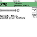 Spannstift ISO 8752 geschlitzt 6x40 Federstahl galv.verz. schwere Ausf. 100St. - VPE: 100