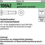 Senkschraube ISO 10642 Innen-6kt M8x 16 010.9 galv.verz. 200St. - VPE: 200
