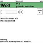 Senkschraube ISO 14581 ISR M6x12 T30 04.8 galv.verz. 1000St. - VPE: 1000
