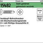 Senkbohrschraube ISO 15482 PH ST 4,8x19-H Stahl gehärtet galv.verz. 1000St. - VPE: 1000