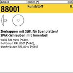 Zierkappe R 88001 Stift 2,5x 12 Ku. hellbraun 1000 Stück - VPE: 1000
