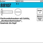 Flachrundschraube R 88107 Schlitz VG M8x 40 A 2 200 Stück - VPE: 200