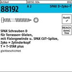 Holzbauschraube R 88192 ZYLKO T-STAR 5x60/28-T25 A 2 CUT-Sp. 100St. SPAX - VPE: 100